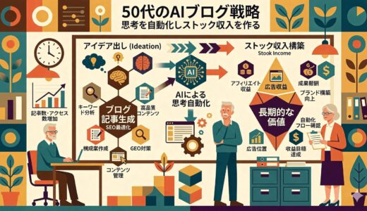 50代のAIブログ戦略。思考を自動化しストック収入を作る