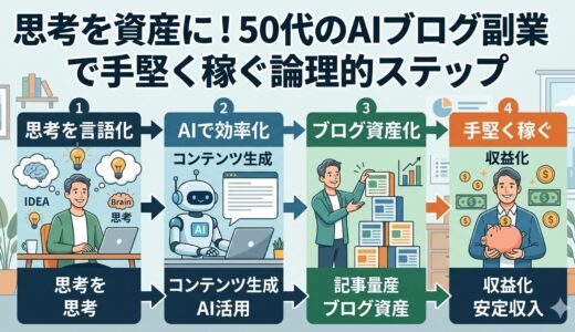 思考を資産に！50代のAIブログ副業で手堅く稼ぐ論理的ステップ