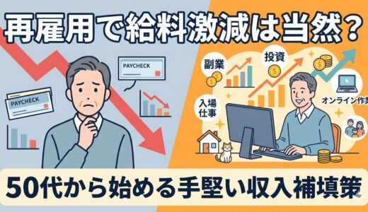 再雇用で給料激減は当然？50代から始める手堅い収入補填策